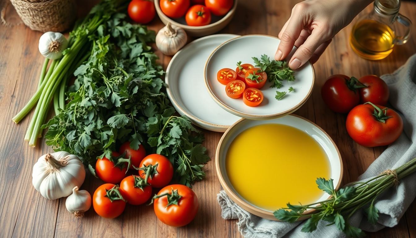 Fresh seasonal cooking dish